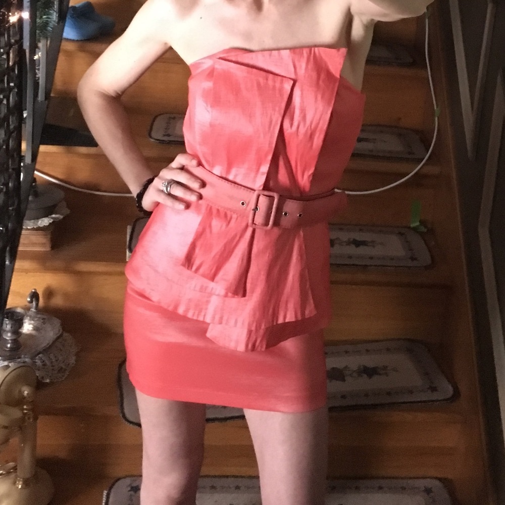 Peplum mini dress